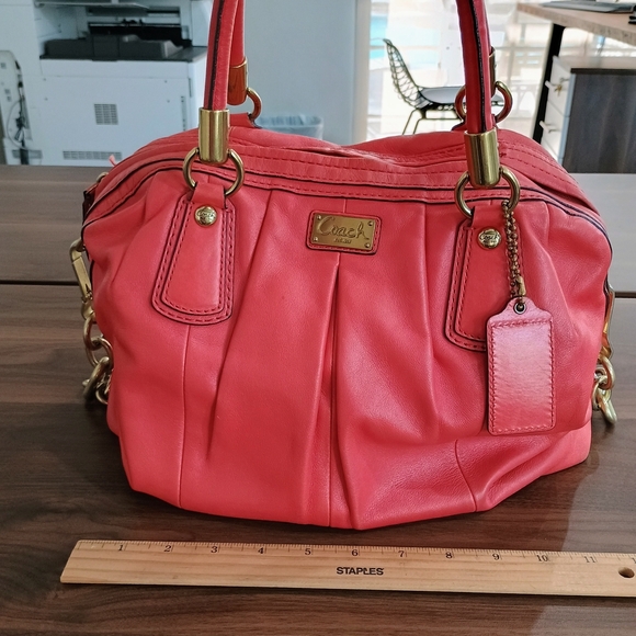 Coach Handbags - Coach Coral Leather Women's Bag